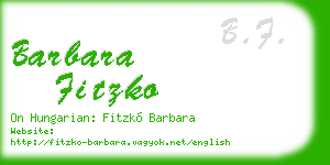 barbara fitzko business card