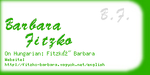 barbara fitzko business card